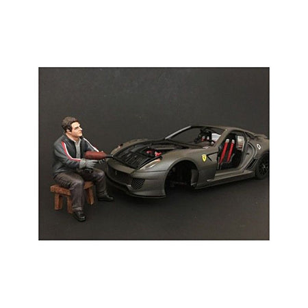 "Chop Shop" Mr. Lugnut with a Bench Figurine for 1/18 Scale Models by American Diorama-American Diorama-ModelCars.com