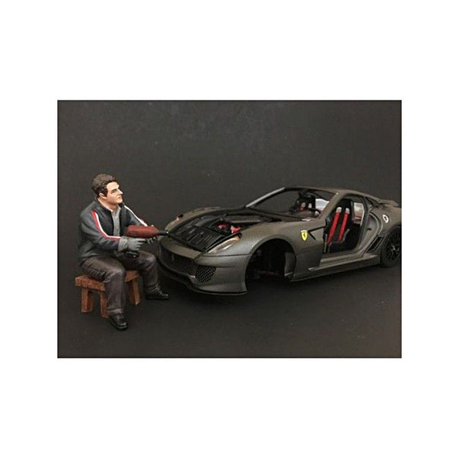"Chop Shop" Mr. Lugnut with a Bench Figurine for 1/18 Scale Models by American Diorama-American Diorama-ModelCars.com