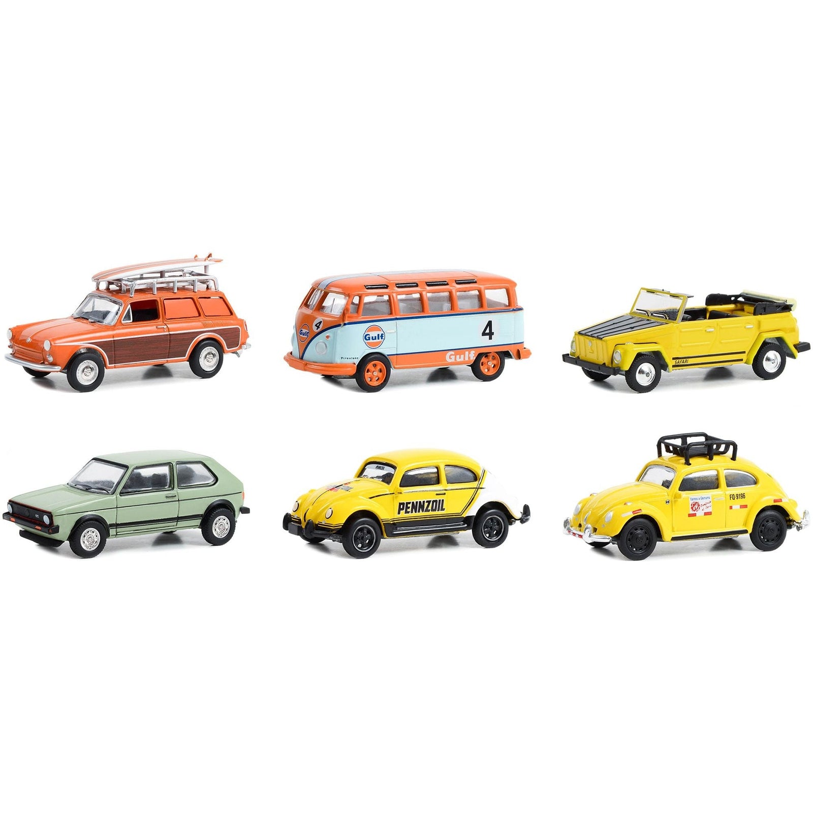"Club Vee V - Dub" Set of 6 pieces Series 16 1/64 Diecast Model Cars by Greenlight - Greenlight - ModelCars.com
