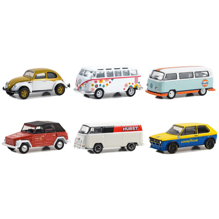 "Club Vee V - Dub" Set of 6 pieces Series 17 1/64 Diecast Model Cars by Greenlight - Greenlight - ModelCars.com