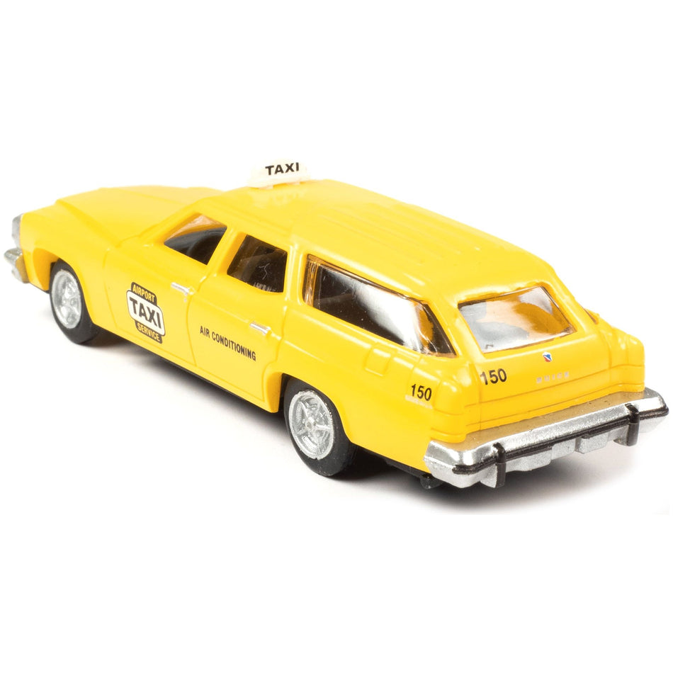 1974 Buick Estate Station Wagon Taxi Yellow 1/87 (HO) Scale Model by Classic Metal Works