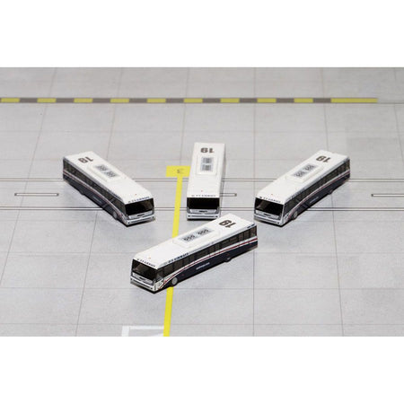 Cobus 3000 Passenger Bus White and Blue "US Airways Shuttle Bus" 4 Piece Set 1/400 Diecast Models by GeminiJets - GeminiJets - ModelCars.com