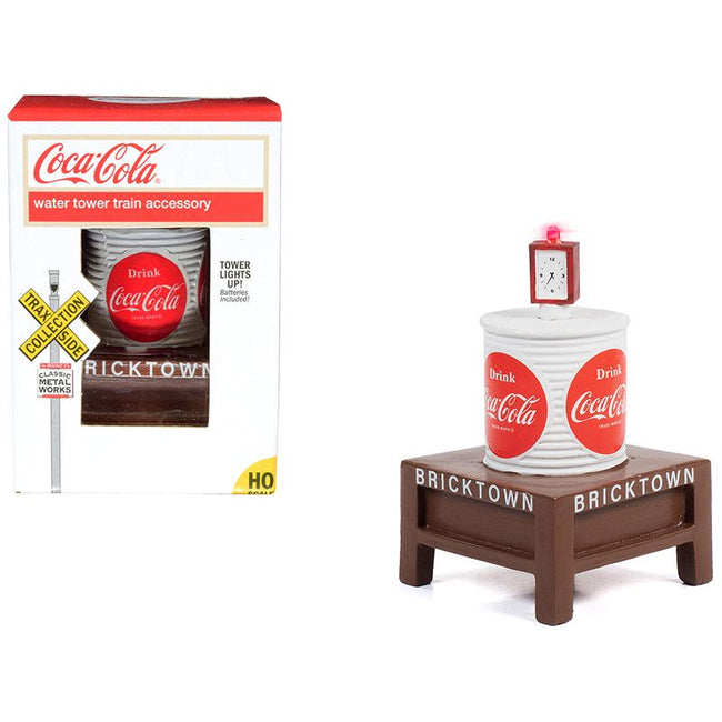 "Coca-Cola" Water Tower with Light "Bricktown" for 1/87 (HO) Scale Models by Classic Metal Works-Classic Metal Works-ModelCars.com