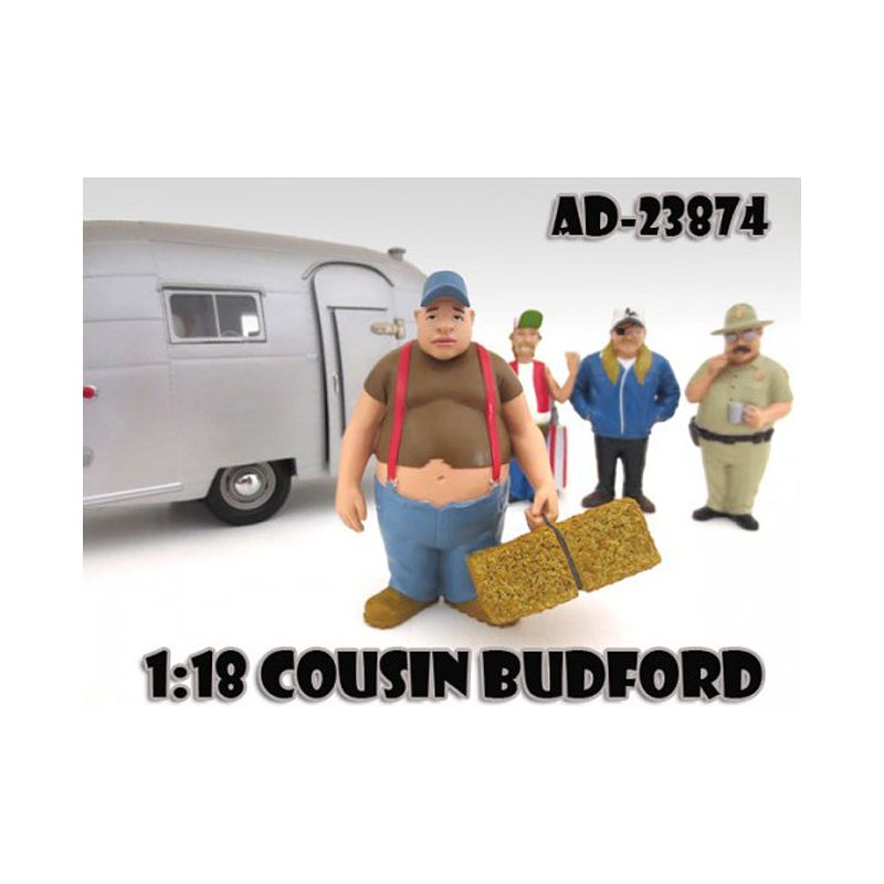 Cousin Budford "Trailer Park" Figure For 1:18 Scale Diecast Model Cars by American Diorama - American Diorama - ModelCars.com