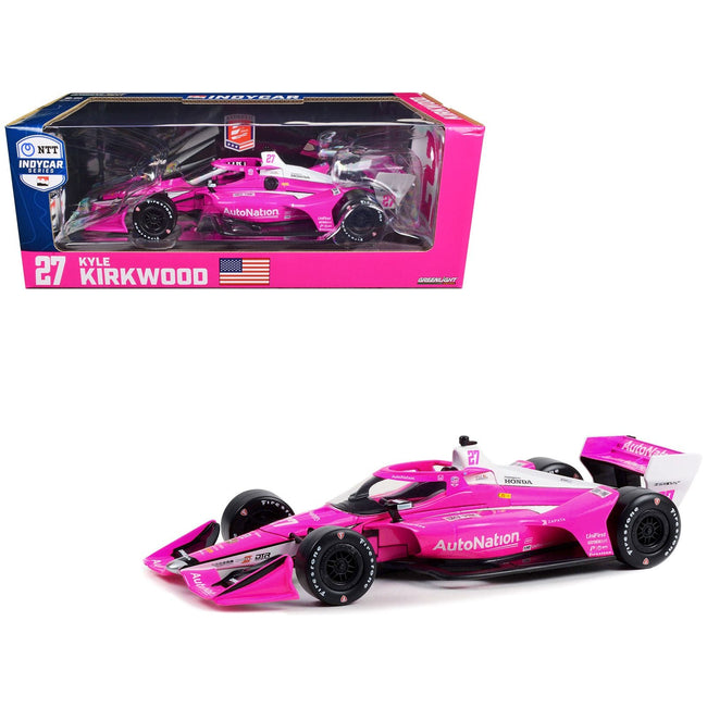 Dallara IndyCar 27 Kyle Kirkwood "AutoNation" Andretti Autosport (Road Course Configuration) "NTT IndyCar Series" (2023) 1/18 Diecast Model Car by Greenlight - Greenlight - ModelCars.com