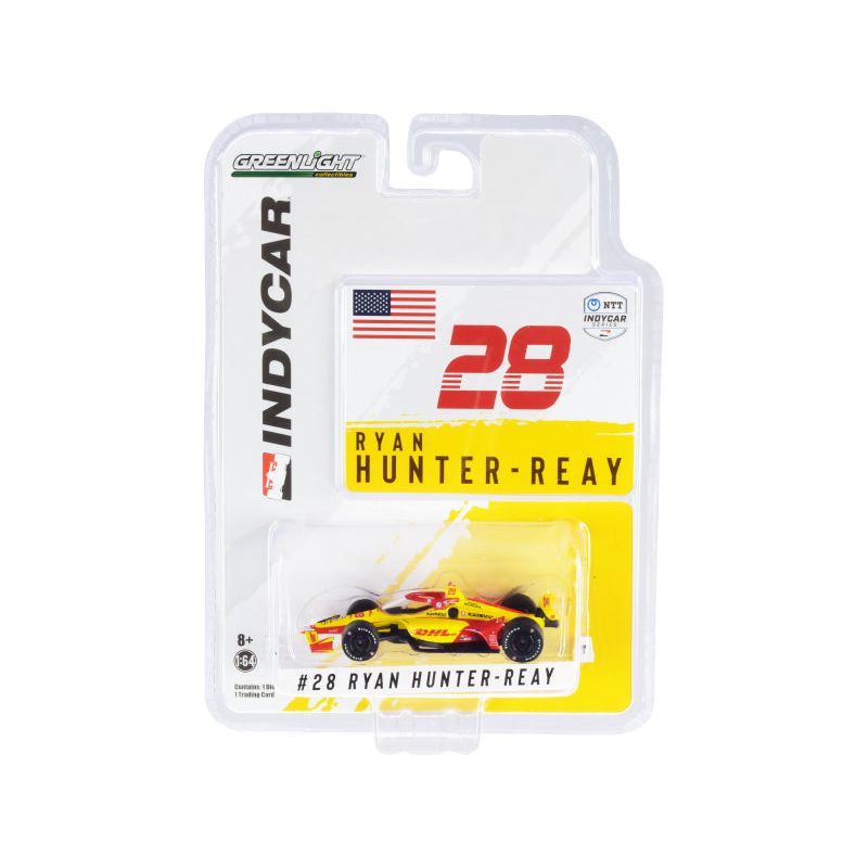 Dallara IndyCar 28 Ryan Hunter - Reay "DHL" Andretti Autosport "NTT IndyCar Series" (2021) 1/64 Diecast Model Car by Greenlight - Greenlight - ModelCars.com