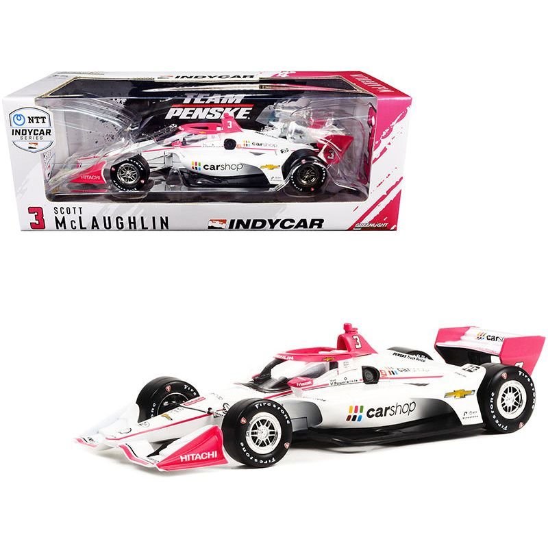Dallara IndyCar 3 Scott McLaughlin "CarShop" Team Penske (Road Course Configuration) "NTT IndyCar Series" (2021) 1/18 Diecast Model Car by Greenlight - Greenlight - ModelCars.com