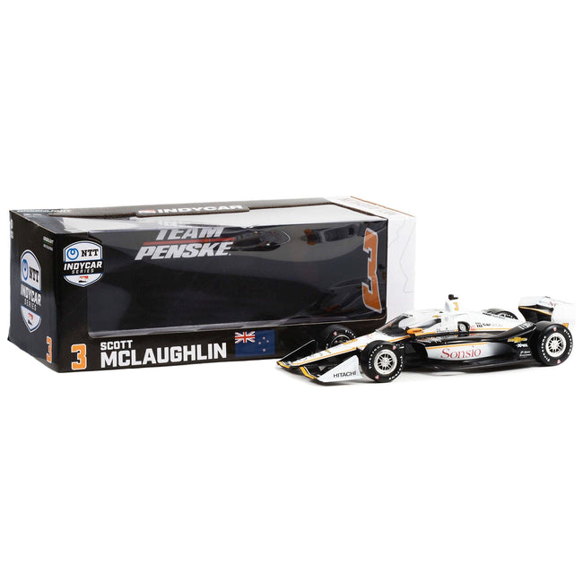 Dallara IndyCar 3 Scott McLaughlin "Sonsio Vehicle Protection" Team Penske (Road Course Configuration) "NTT IndyCar Series" (2022) 1/18 Diecast Model Car by Greenlight - Greenlight - ModelCars.com