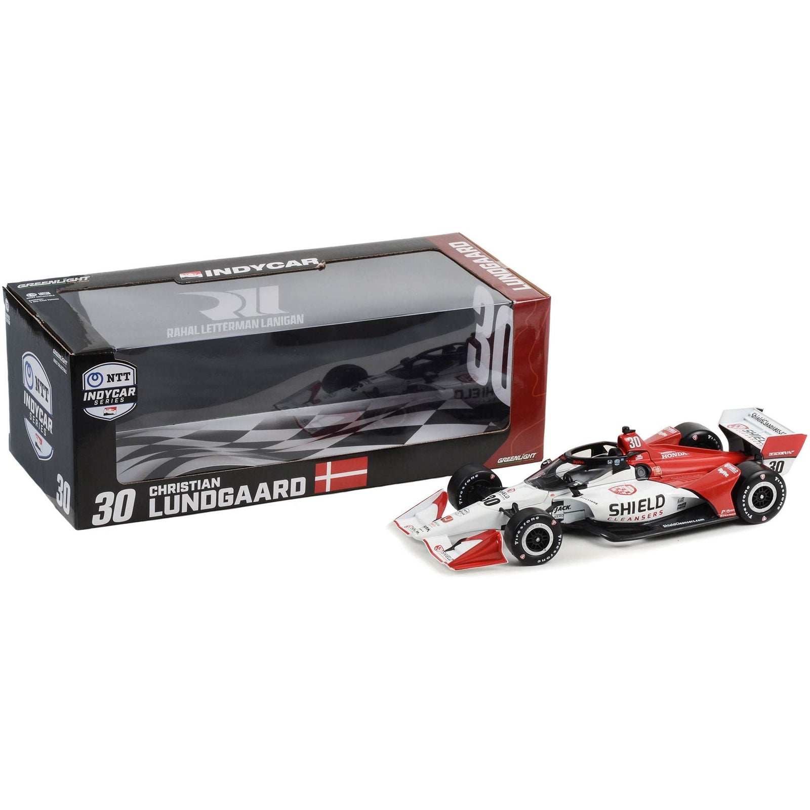 Dallara IndyCar 30 Christian Lundgaard "Shield Cleansers" Rahal Letterman Lanigan Racing (Road Course Configuration) "NTT IndyCar Series" (2022) 1/18 Diecast Model Car by Greenlight - Greenlight - ModelCars.com