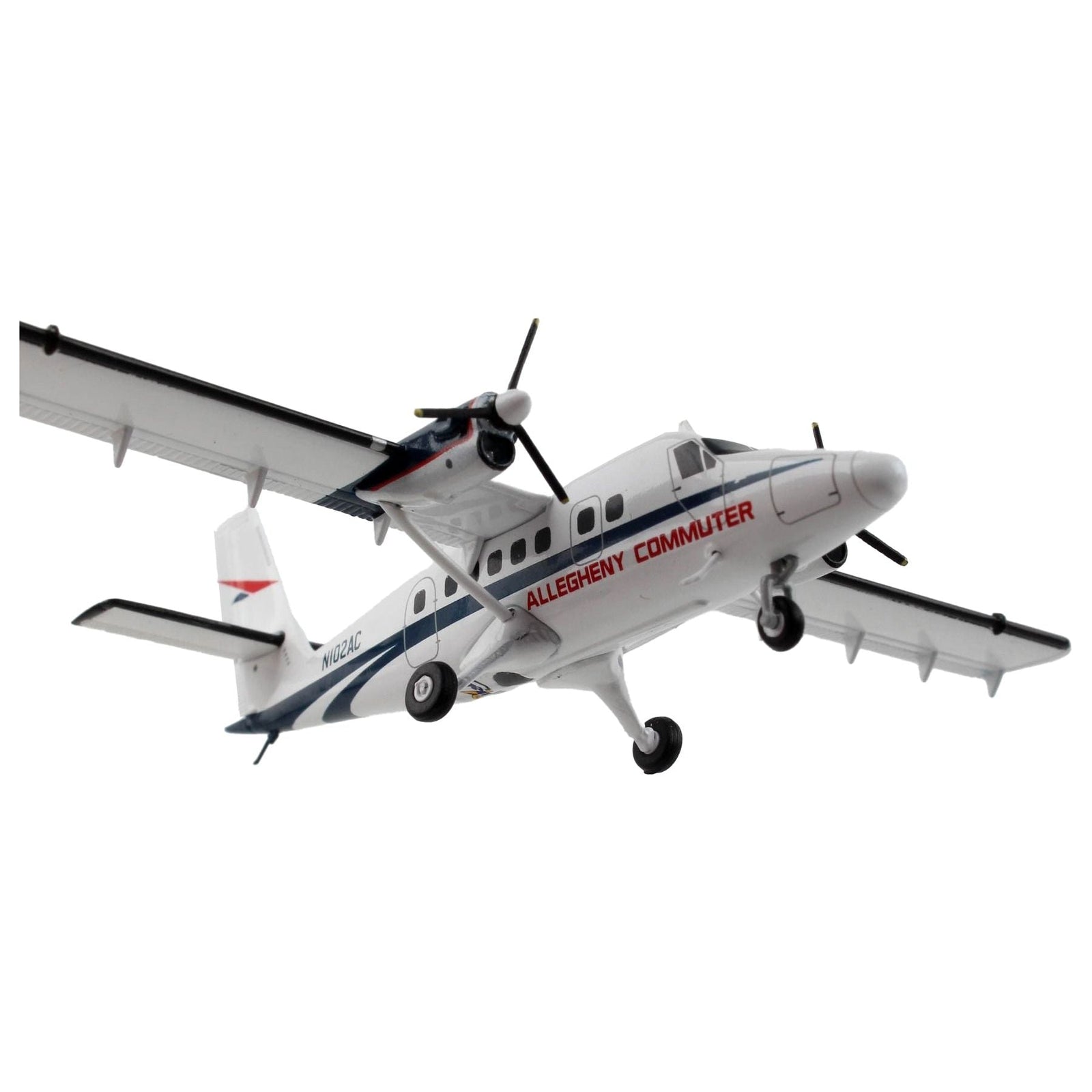 De Havilland DHC - 6 - 300 Commercial Aircraft "Allegheny Airlines" White with Blue Stripes "Gemini 200" Series 1/200 Diecast Model Airplane by GeminiJets - GeminiJets - ModelCars.com