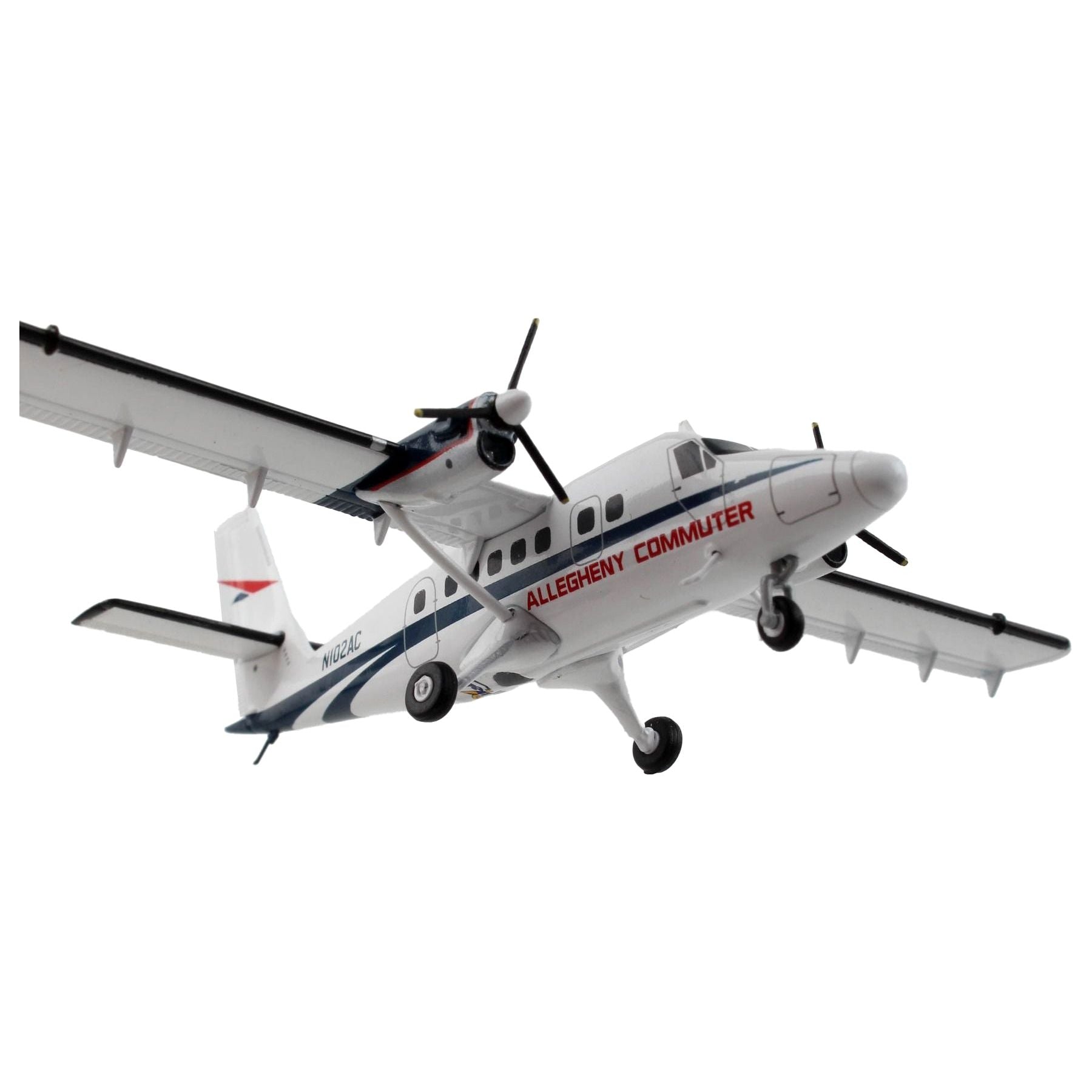 De Havilland DHC - 6 - 300 Commercial Aircraft "Allegheny Airlines" White with Blue Stripes "Gemini 200" Series 1/200 Diecast Model Airplane by GeminiJets - GeminiJets - ModelCars.com