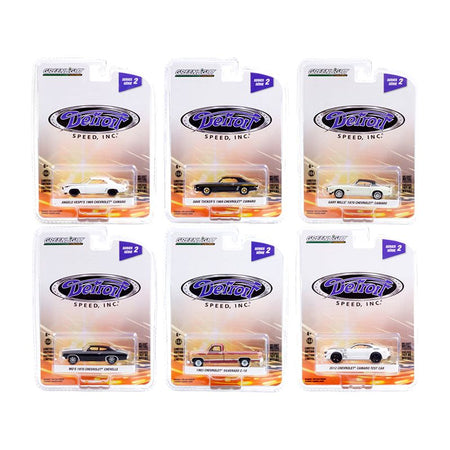 "Detroit Speed Inc." Set of 6 pieces Series 2 1/64 Diecast Model Cars by Greenlight-Greenlight-ModelCars.com