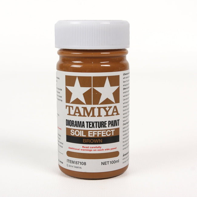 Diorama Texture Paint 100Ml Soil Effect: Brown / Tamiya USA-Tamiya-ModelCars.com
