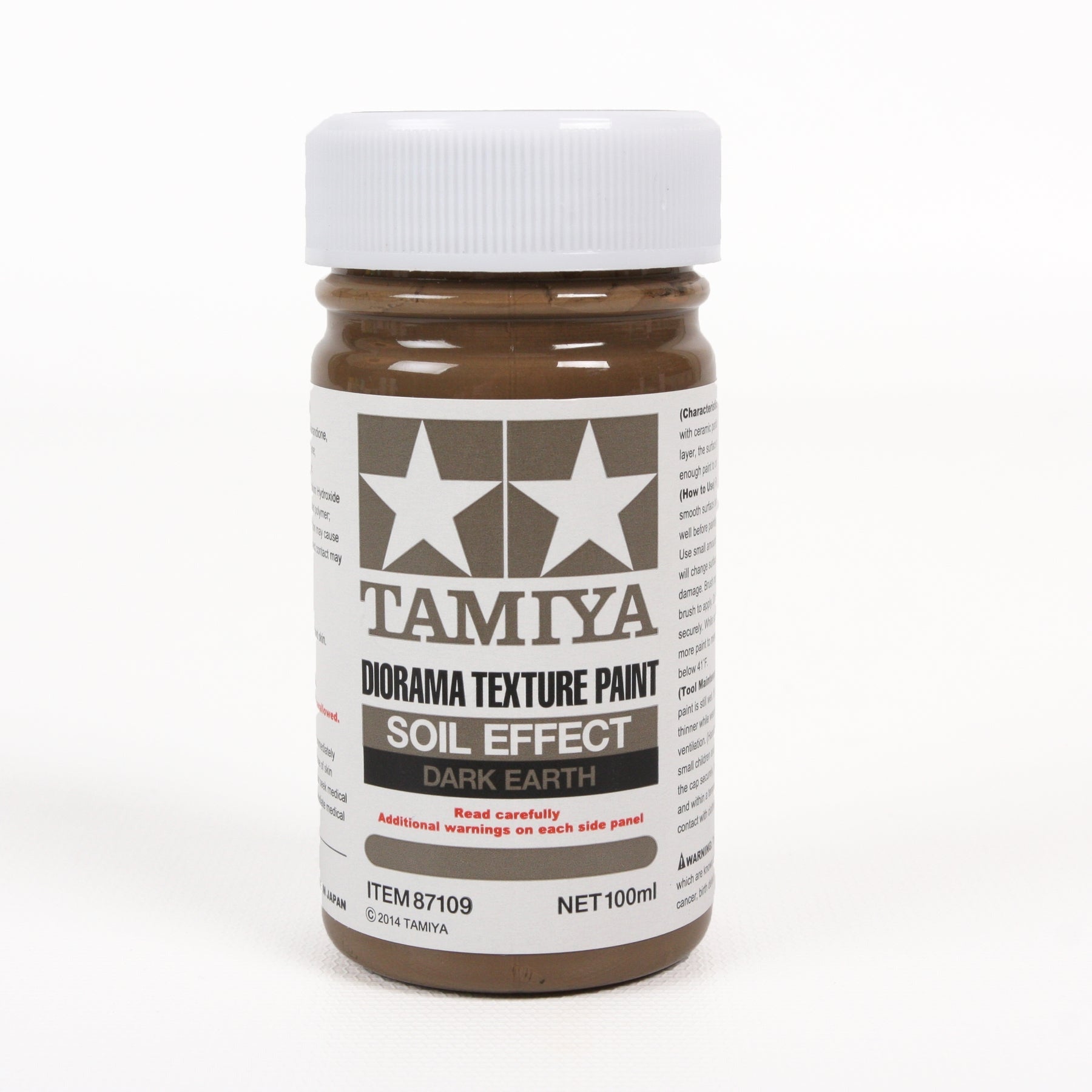 Diorama Texture Paint 100Ml Soil Effect: Dark Earth / Tamiya USA - Tamiya - ModelCars.com