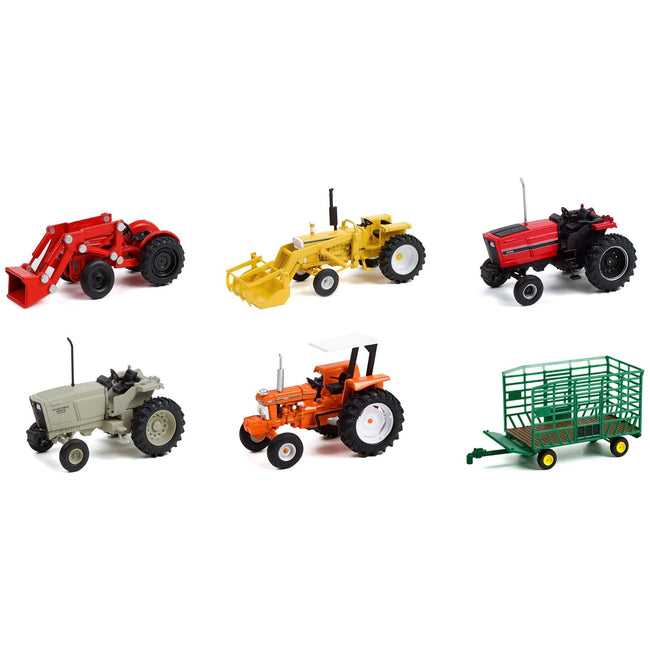 "Down on the Farm" Series Set of 6 pieces Release 6 1/64 Diecast Models by Greenlight-Greenlight-ModelCars.com