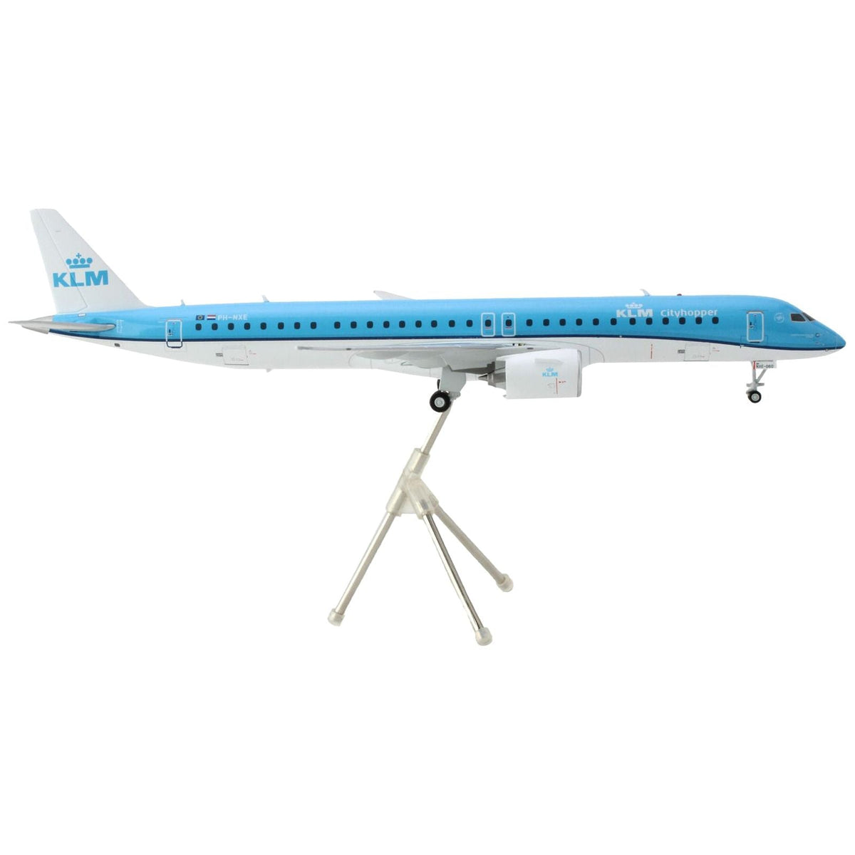 Embraer E195-E2 Commercial Aircraft "KLM Cityhopper" Blue and White "Gemini 200" Series 1/200 Diecast Model Airplane by GeminiJets-GeminiJets-ModelCars.com