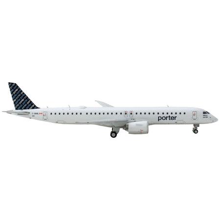 Embraer E195-E2 Commercial Aircraft "Porter Airlines" White with Blue Tail 1/400 Diecast Model Airplane by GeminiJets-GeminiJets-ModelCars.com
