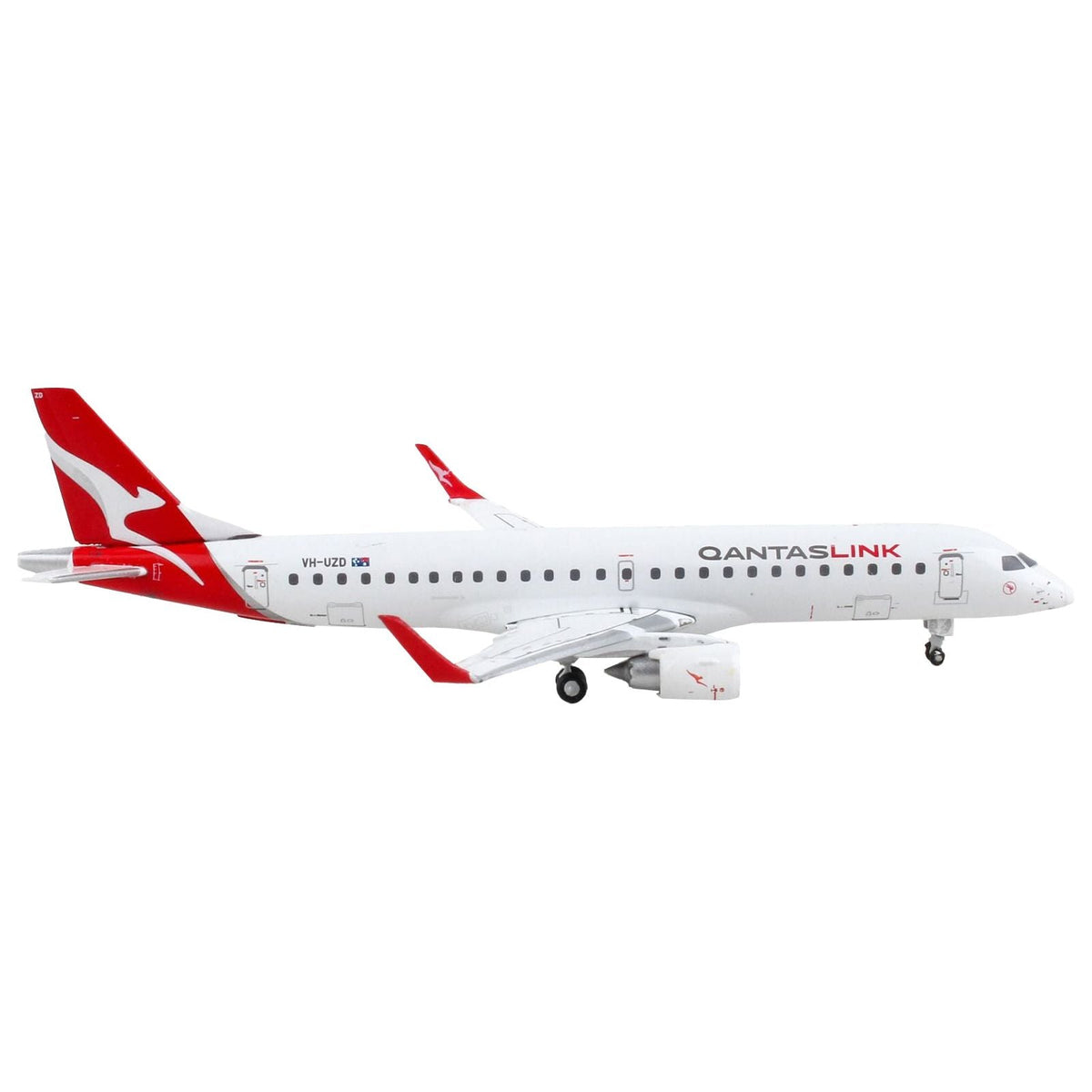 Embraer ERJ-190 Commercial Aircraft "QantasLink" White with Red Tail 1/400 Diecast Model Airplane by GeminiJets-GeminiJets-ModelCars.com