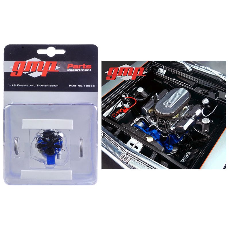 Engine and Transmission Replica Hubert Platt "Georgia Shaker" 1967 Ford Fairlane 427R 1/18 Model by GMP-GMP-ModelCars.com