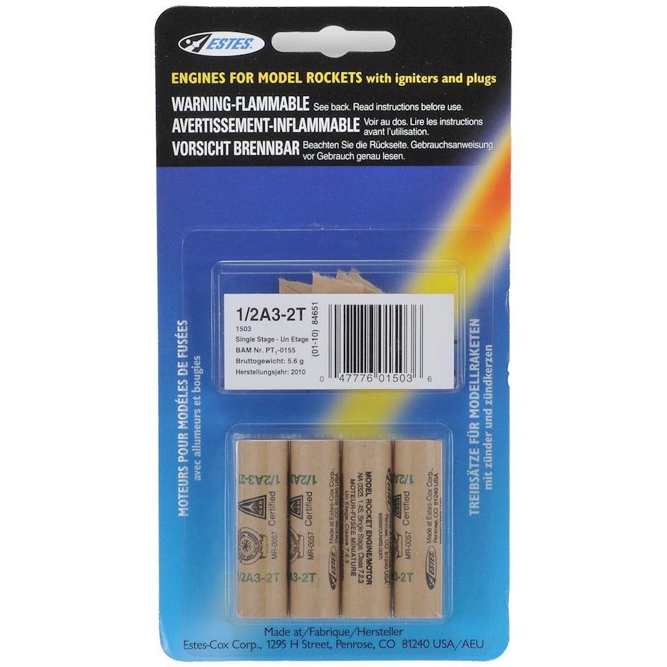 Estes 1/2A3 - 2T Mini Engine (4) HAZ - Estes - ModelCars.com