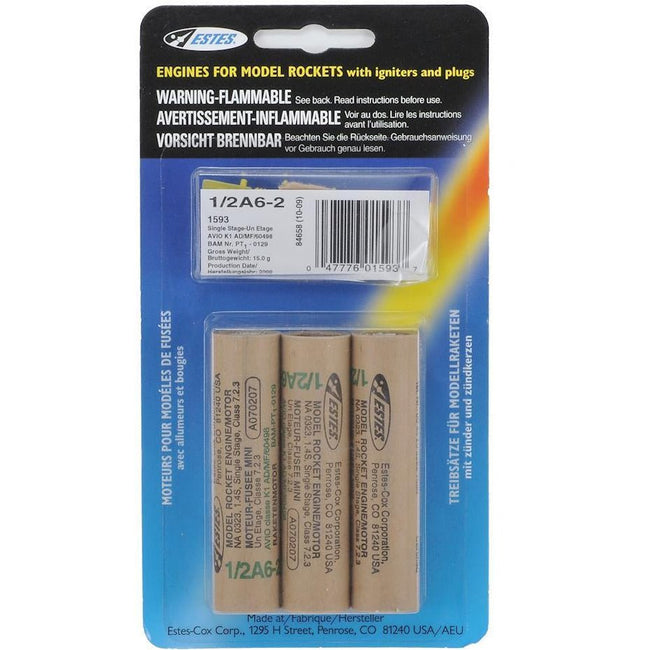 Estes 1/2A6 - 2 ENGINES - Estes - ModelCars.com