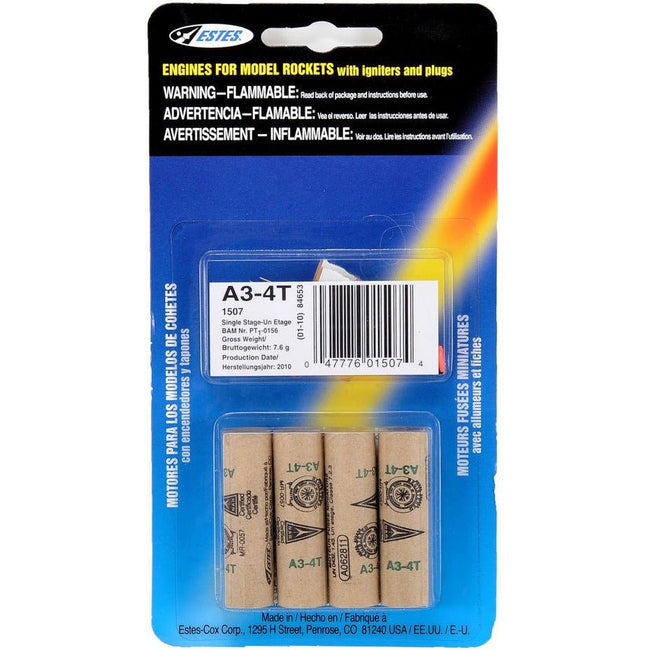 Estes A3 - 4T Mini Rocket Engine (4) - Estes - ModelCars.com