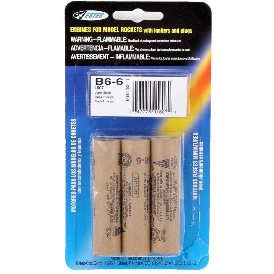 Estes B6 - 6 ENGINES - Estes - ModelCars.com