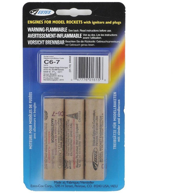 Estes C6 - 7 ENGINES - Estes - ModelCars.com