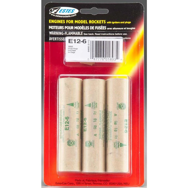 Estes E12 - 6 ENGINES - Estes - ModelCars.com