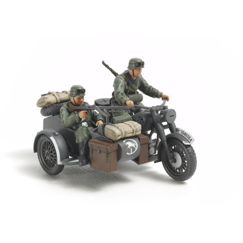 Tamiya Model German Motorcycle and Sidecar 