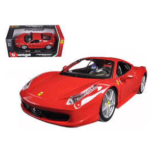 Ferrari 458 Italia Red 1/24 Diecast Model Car by Bburago - Bburago - ModelCars.com