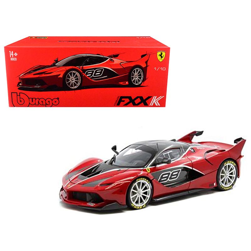 Ferrari FXX-K 88 Red "Signature Series" 1/18 Diecast Model Car by Bburago-Bburago-ModelCars.com