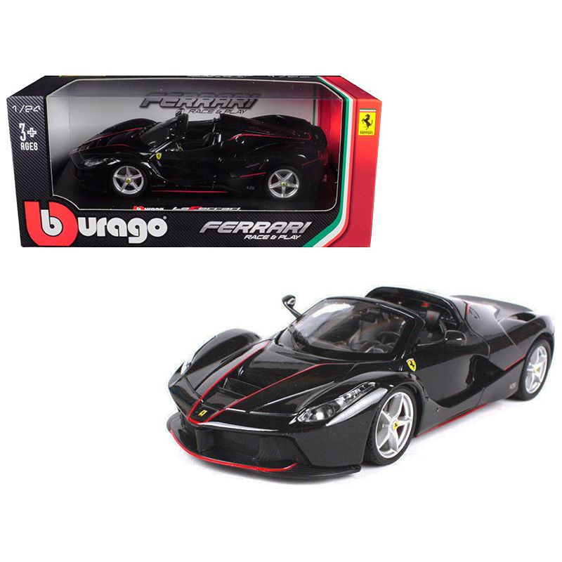 Ferrari LaFerrari F70 Aperta Black 1/24 Diecast Model Car by Bburago-Bburago-ModelCars.com