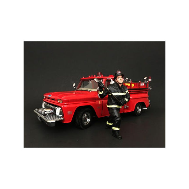 Firefighter with Axe Figurine / Figure For 1:18 Models by American Diorama - American Diorama - ModelCars.com