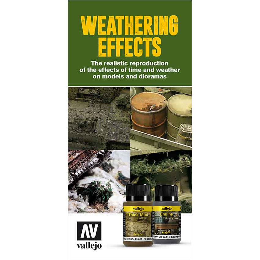 Vallejo WEATHER EFFECT COLOR  CHART for models and miniatures