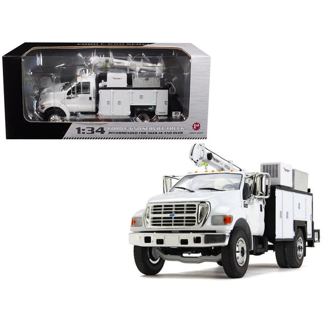 Ford F - 650 with Maintainer Service Body White 1/34 Diecast Model Car by First Gear - First Gear - ModelCars.com