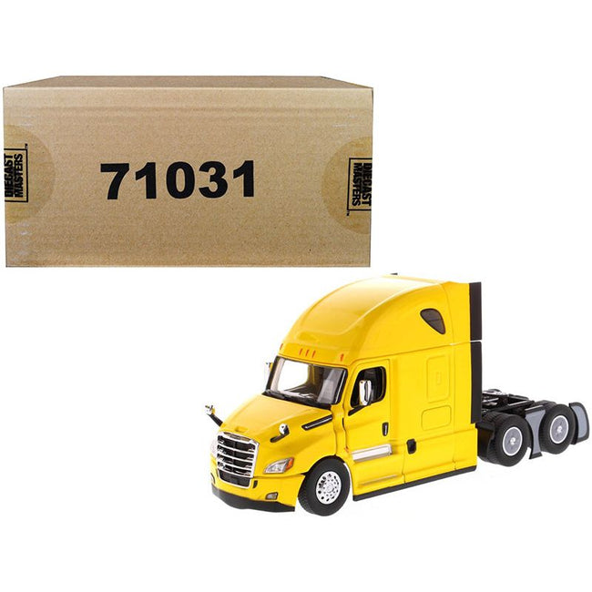 Freightliner New Cascadia Sleeper Cab Truck Tractor Yellow 1/50 Diecast Model by Diecast Masters-Diecast Masters-ModelCars.com