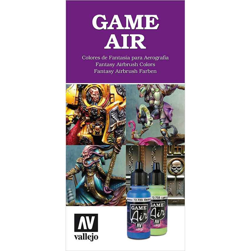Vallejo GAME AIR COLOR CHART for models and miniatures