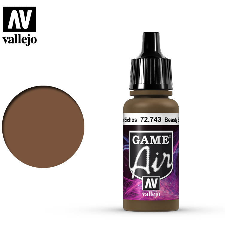Vallejo Game Air color Beasty Brown 72701 for airbrushing