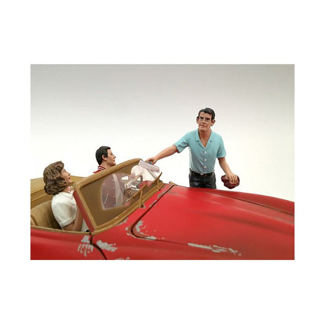 Gas Station Attendant Tom Figurine for 1/18 Scale Models by American Diorama - American Diorama - ModelCars.com