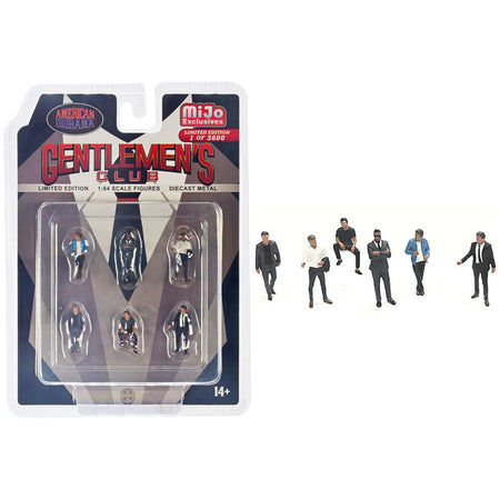 "Gentlemen's Club" 6 piece Diecast Figure Set (6 Figures) Limited Edition to 3600 pieces Worldwide for 1/64 Scale Models by American Diorama - American Diorama - ModelCars.com