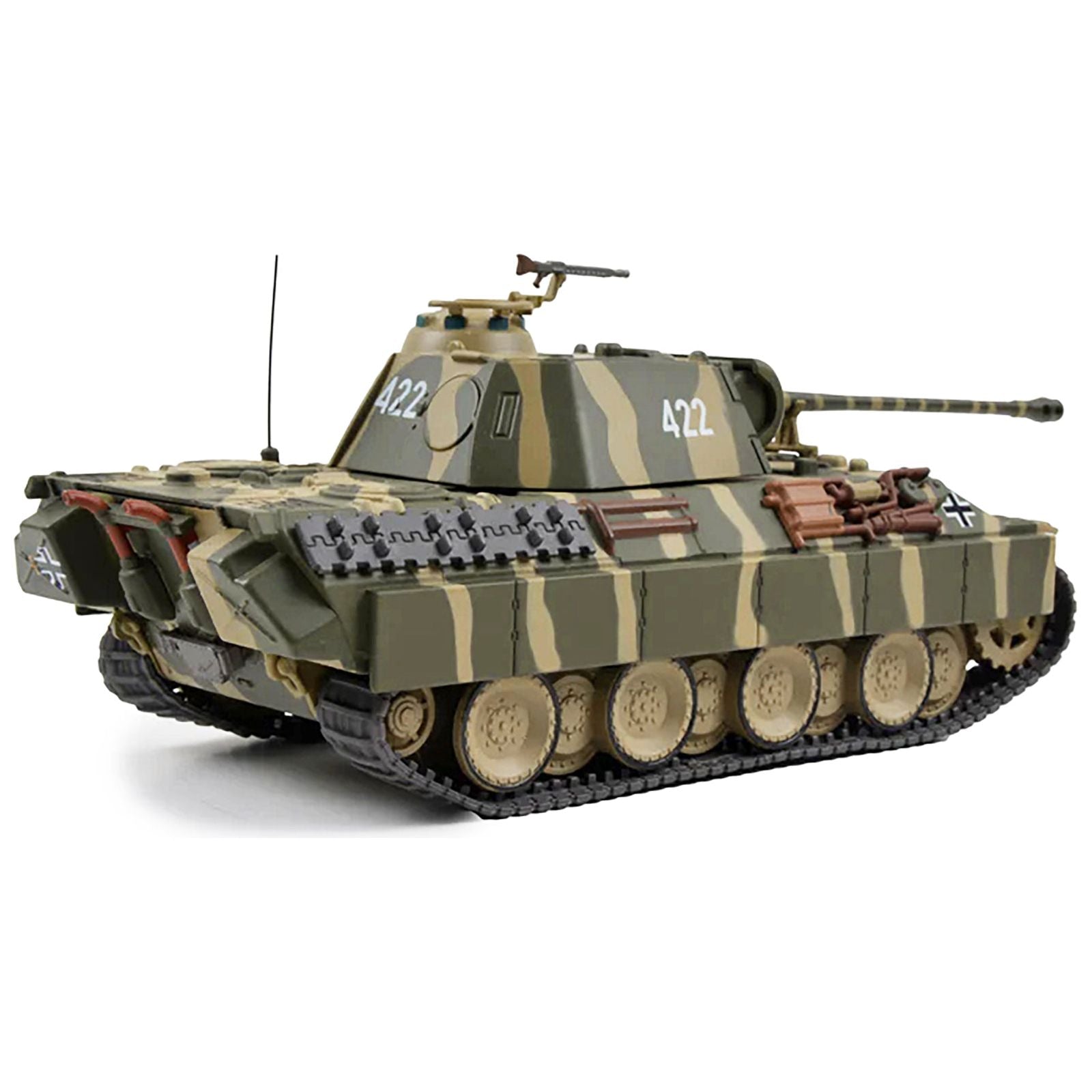 German Sd. Kfz. 171 PzKpfw V Panther Ausf. A Medium Tank with Side Armor Panels 422 "18.Panzer Division Poland October 1944" 1/43 Diecast Model by AFVs of WWII - AFV's of WWII - ModelCars.com