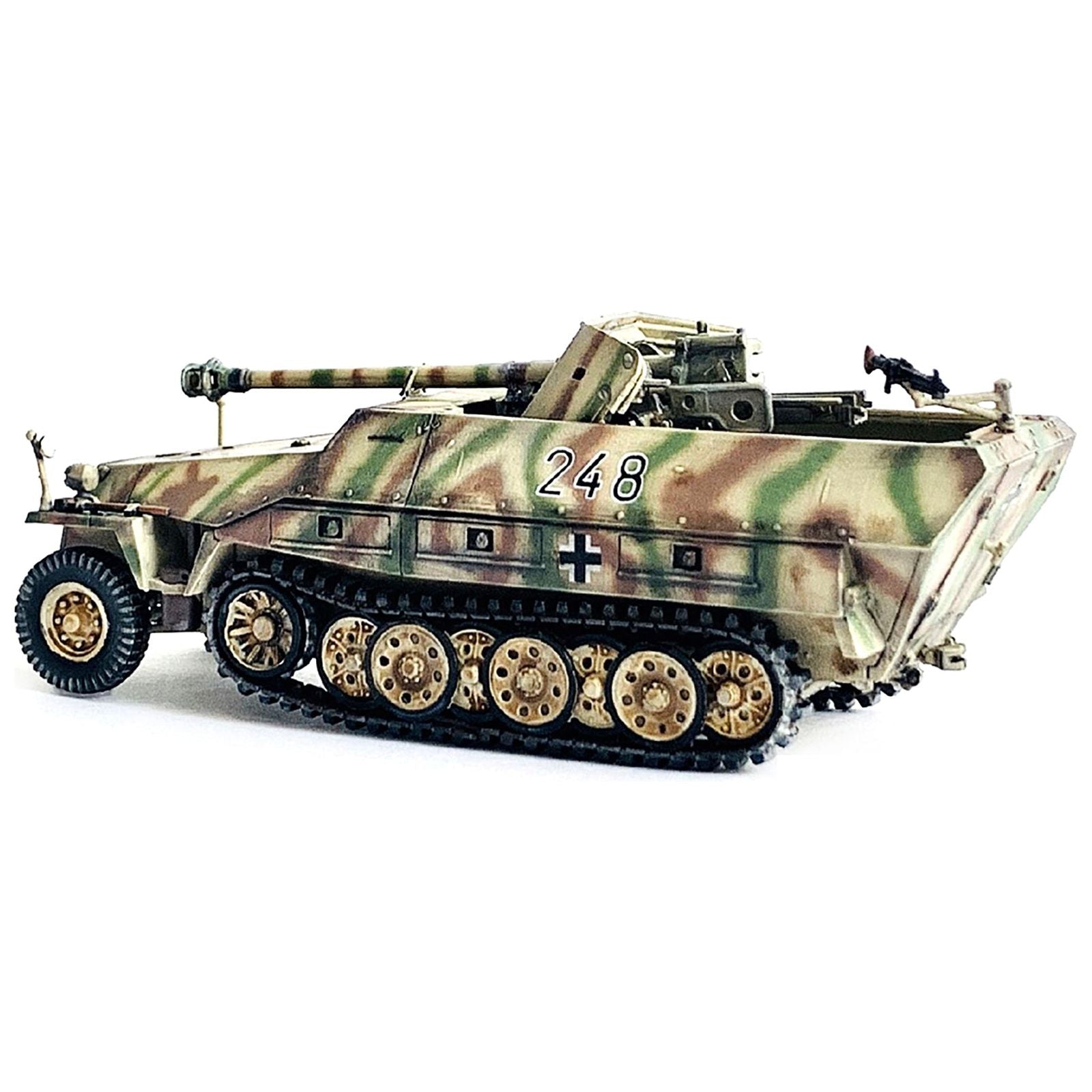 German Sd.Kfz. 251/22 Ausf.D Half - Tracked Armored Vehicle with 7.5cm PaK 40 Anti - Tank Gun "Unidentified Unit" (1944) "NEO Dragon Armor" Series 1/72 Plastic Model by Dragon Models - Dragon Models - ModelCars.com