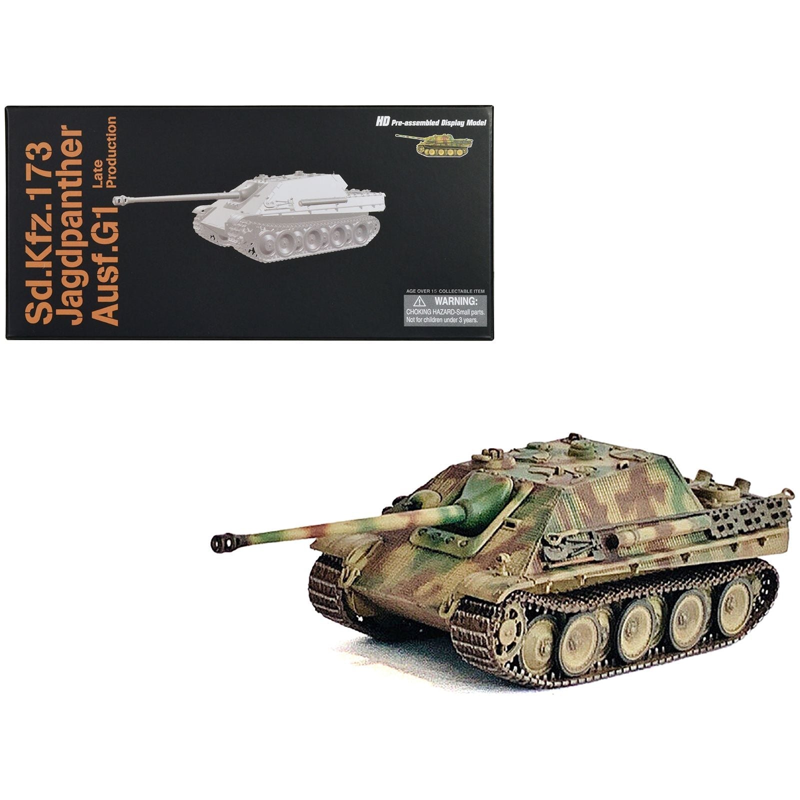 Germany Sd.Kfz.173 Jagdpanther Ausf.G1 Late Production Tank "sPz.Jg.Abt.654 France" (1944) "NEO Dragon Armor" Series 1/72 Plastic Model by Dragon Models - Dragon Models - ModelCars.com