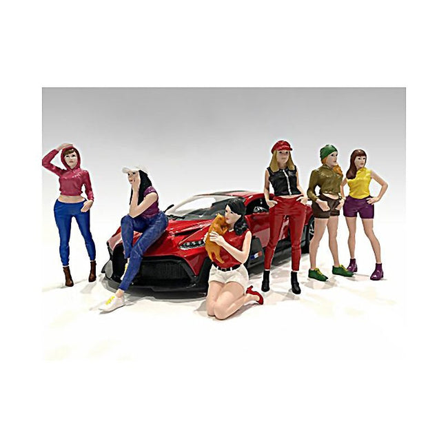 "Girls Night Out" 6 piece Figurine Set for 1/24 Scale Models by American Diorama - American Diorama - ModelCars.com