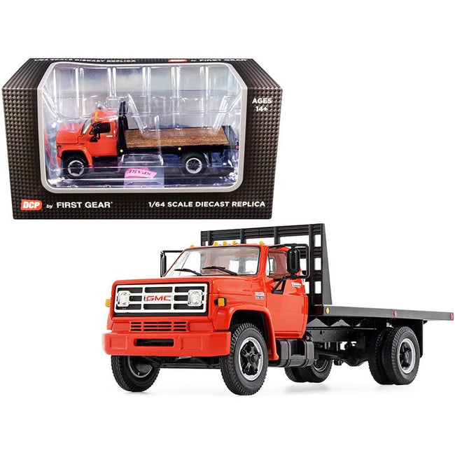 GMC 6500 Flatbed Truck Orange 1/64 Diecast Model by DCP/First Gear-First Gear-ModelCars.com