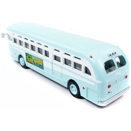 GMC PD-4103 Transit Bus 152 Light Blue "Burlington New Jersey" 1/87 (HO) Scale Model by Classic Metal Works-Classic Metal Works-ModelCars.com