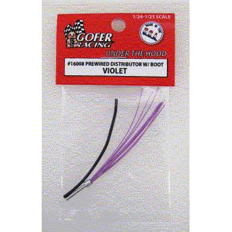 Gofer Racing 1/24-1/25 Scale Violet Prewired Distributor w/Aluminum Plug Boot