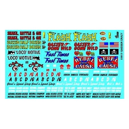 Gofer Racing 1/24-1/25 Gasser Crazy Decals-Gofer Racing-ModelCars.com