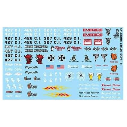 Gofer Racing 1/24 - 1/25 Graphic Stuff 3 Decal Sheet - Gofer Racing - ModelCars.com
